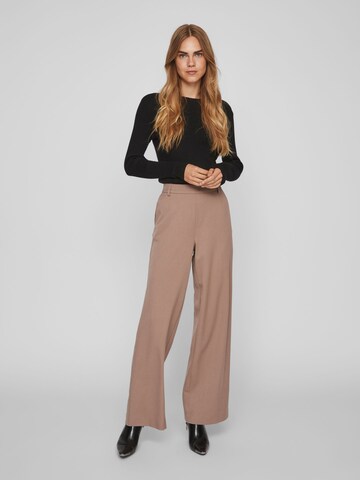 VILA Regular Trousers 'Varone' in Brown