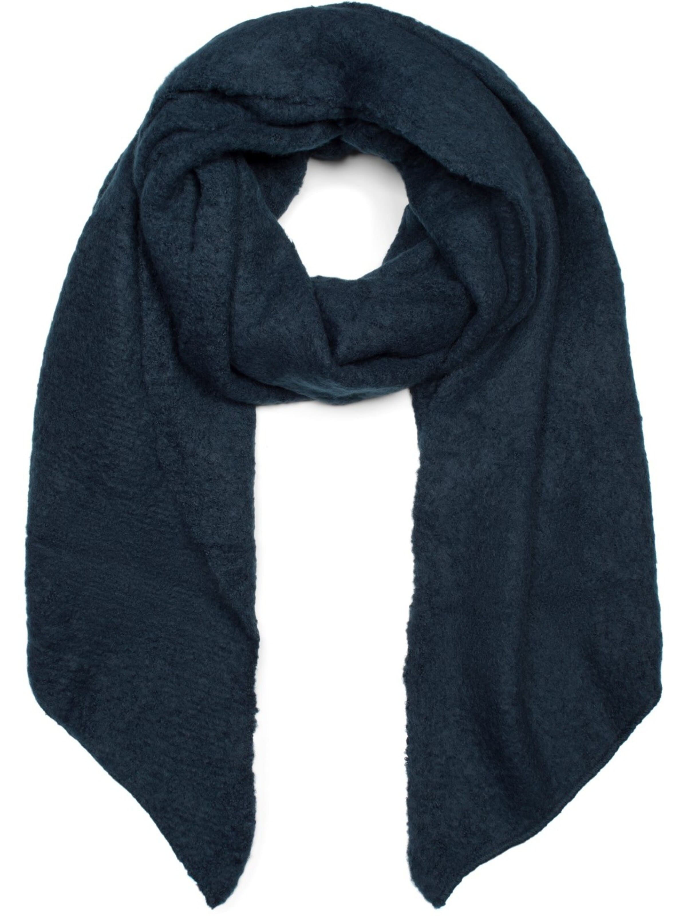 styleBREAKER Oversizeschal 'Asymmetrischer unifarbener Web Schal'‌‌‌‌‌‌ in Blau: Vorderseite