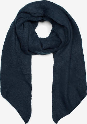 styleBREAKER Oversizeschal 'Asymmetrischer unifarbener Web Schal' in Blau: Vorderseite