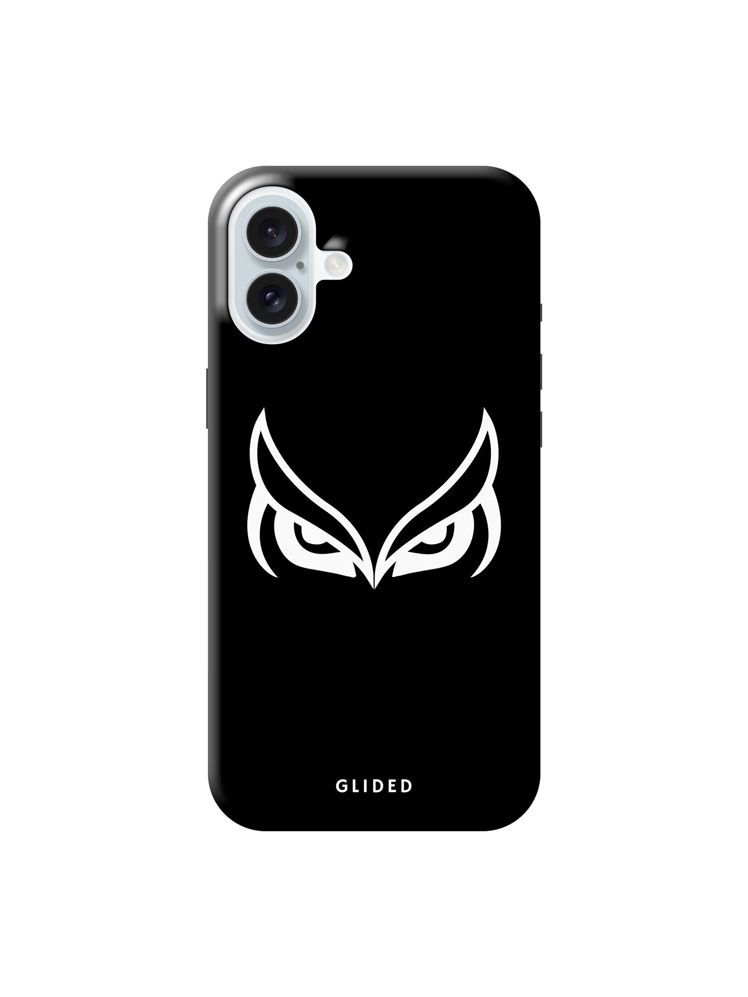 Glided Smartphonehülle 'Dark owl Glided Handyhülle' in Schwarz: Vorderseite