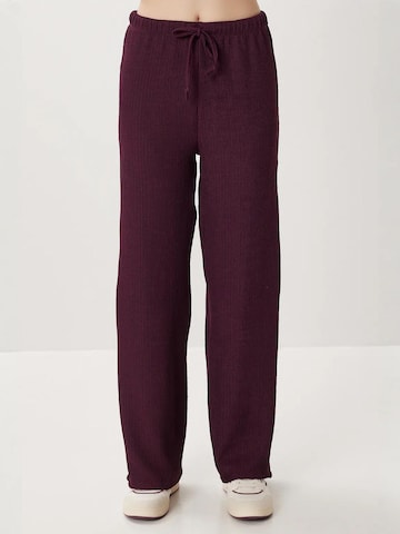 Wide Leg Pantalon Happiness İstanbul en rouge : devant