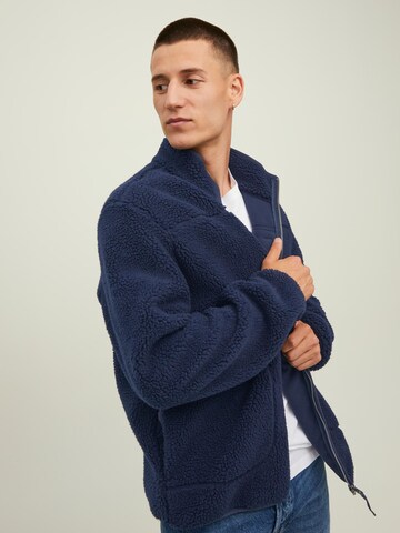 JACK & JONES Fleece jas 'Park' in Blauw