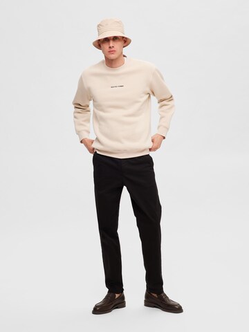 SELECTED HOMME Sweatshirt 'Hankie' in Beige