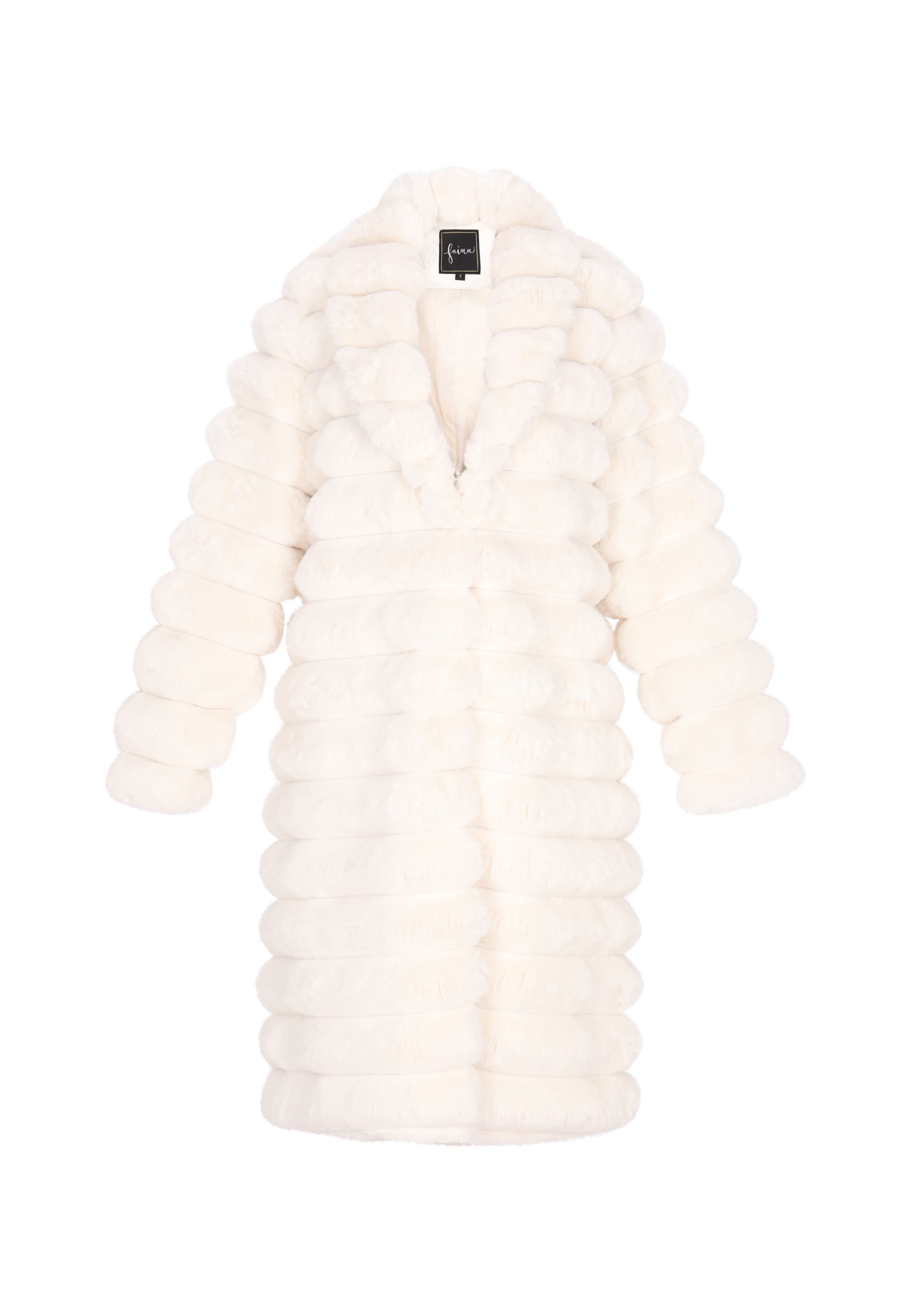 faina Χειμερινό παλτό σε λευκό: μπροστά