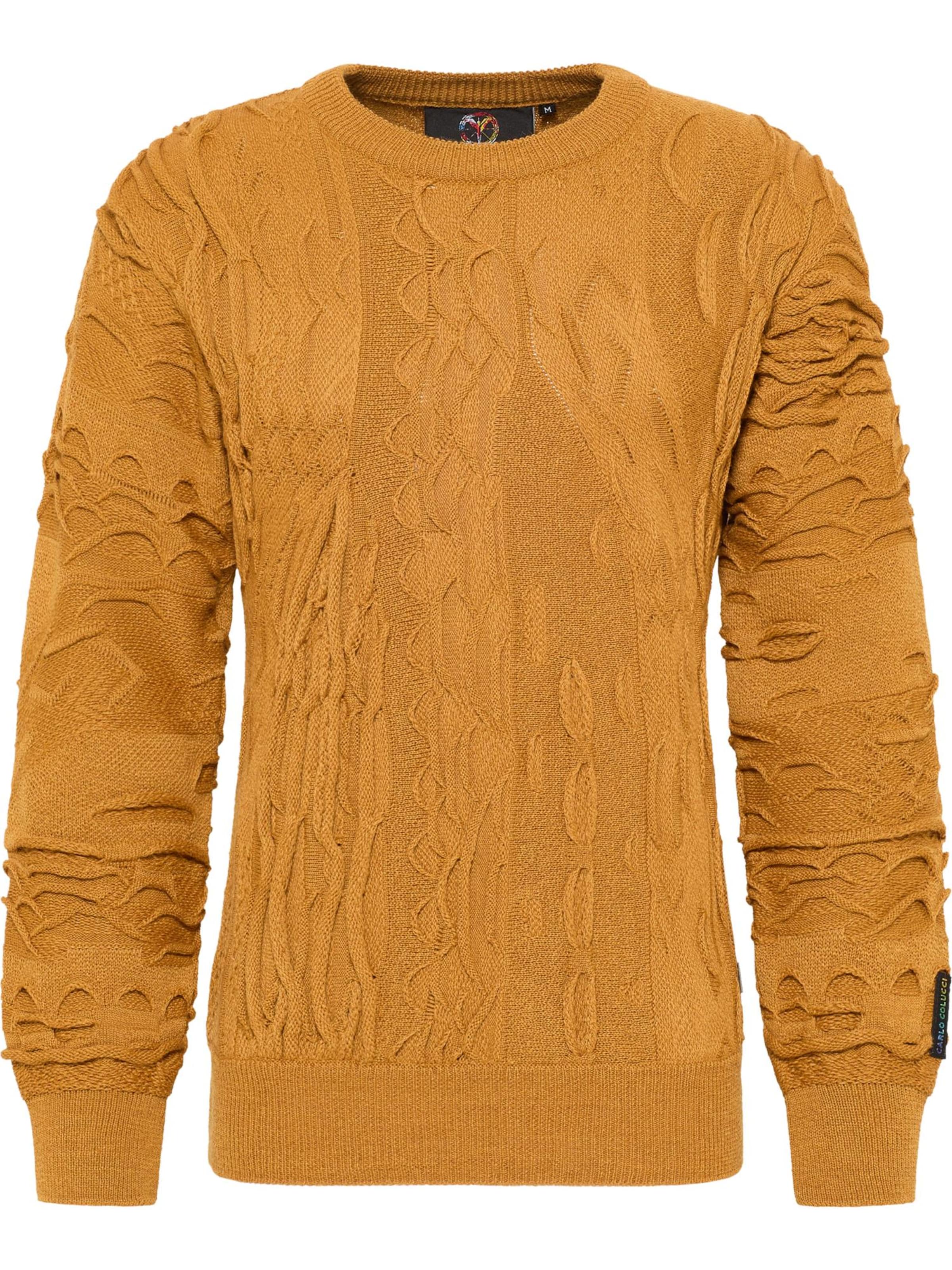 Carlo Colucci Pullover ' D'Andrea ' in Gelb: Vorderseite