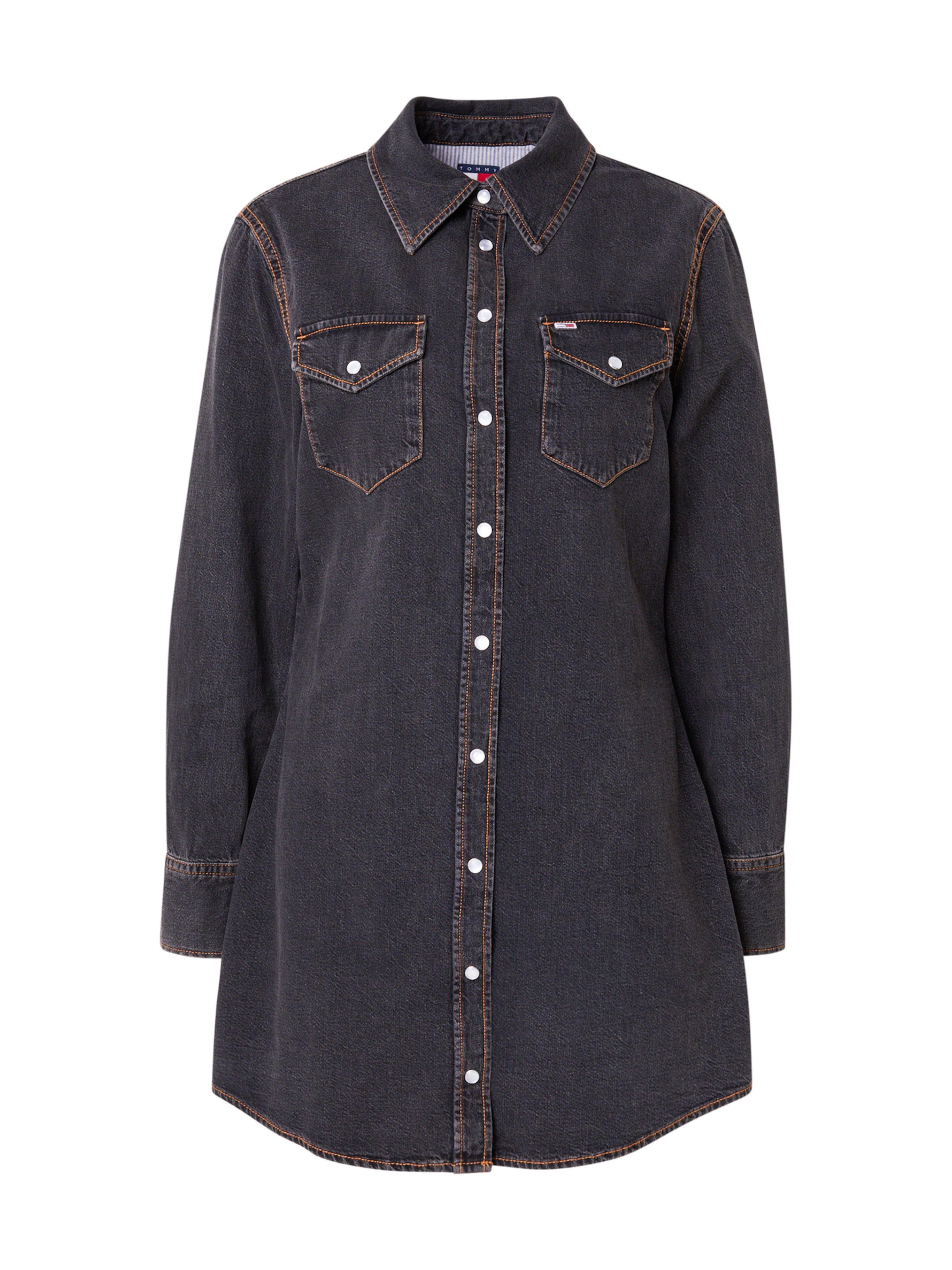 Tommy Jeans Μπλουζοφόρεμα σε μαύρο: μπροστά