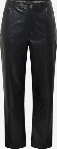 Nasty Gal Plus Regular Trousers in Black: front