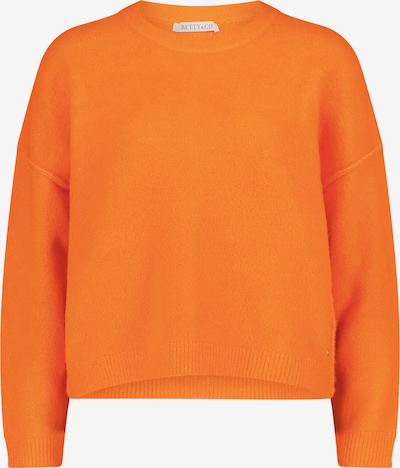 Betty & Co Strickpullover mit Rundhalsausschnitt in neonorange, Produktansicht