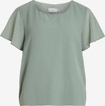 VILA - Blusa 'Dobby' en verde: frente