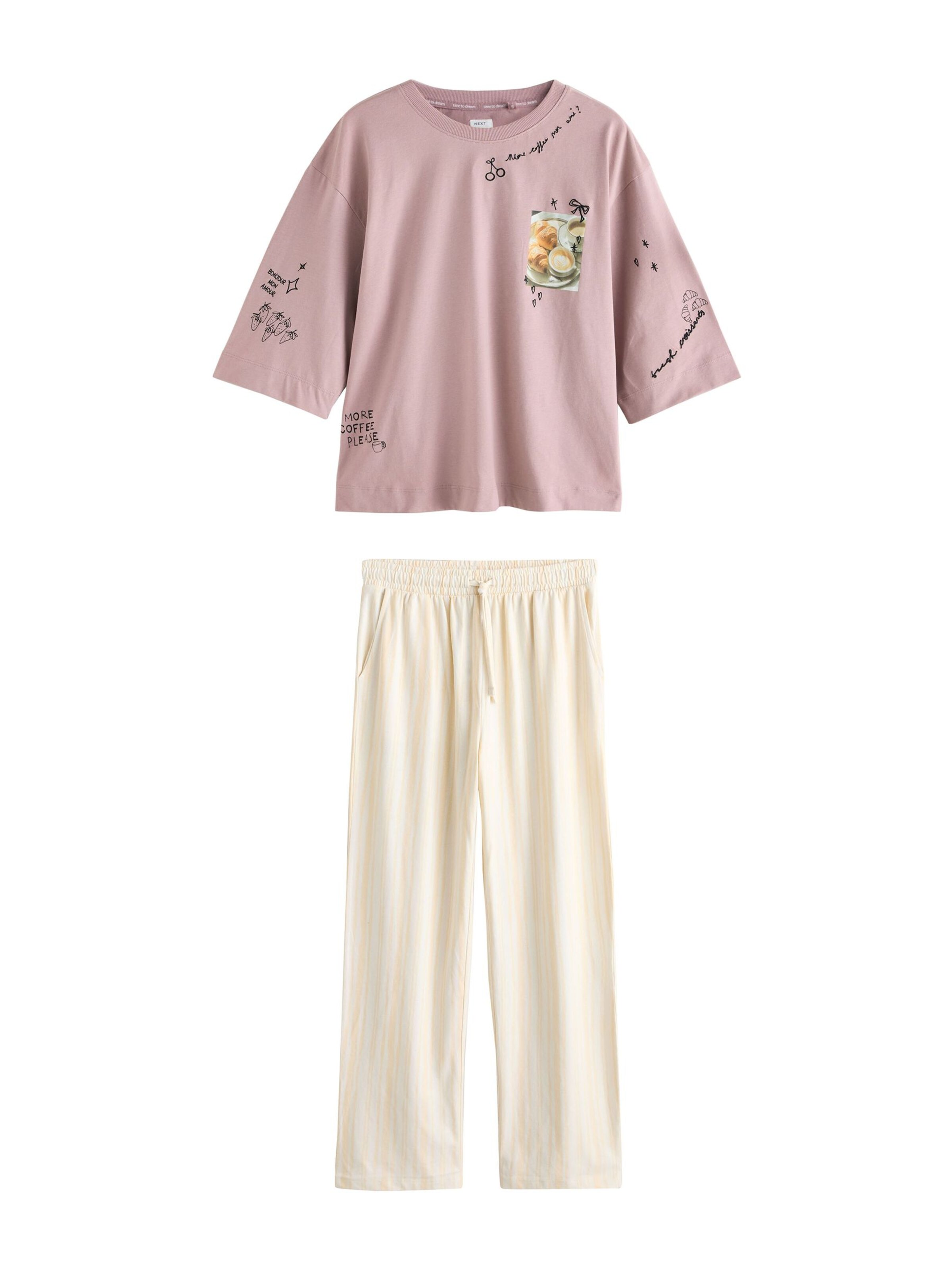 Next Pyjama in Beige: voorkant