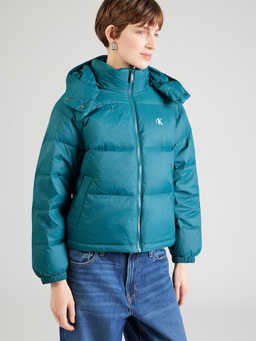 Calvin Klein Jeans Winter Jacket 'Essential' in Green: front