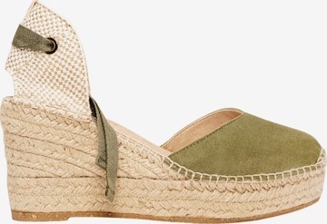 Sandales 'Alpargata Cuña 8 cm' Alhamas en vert : devant
