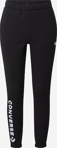 CONVERSE - Tapered Pantalón en negro: frente