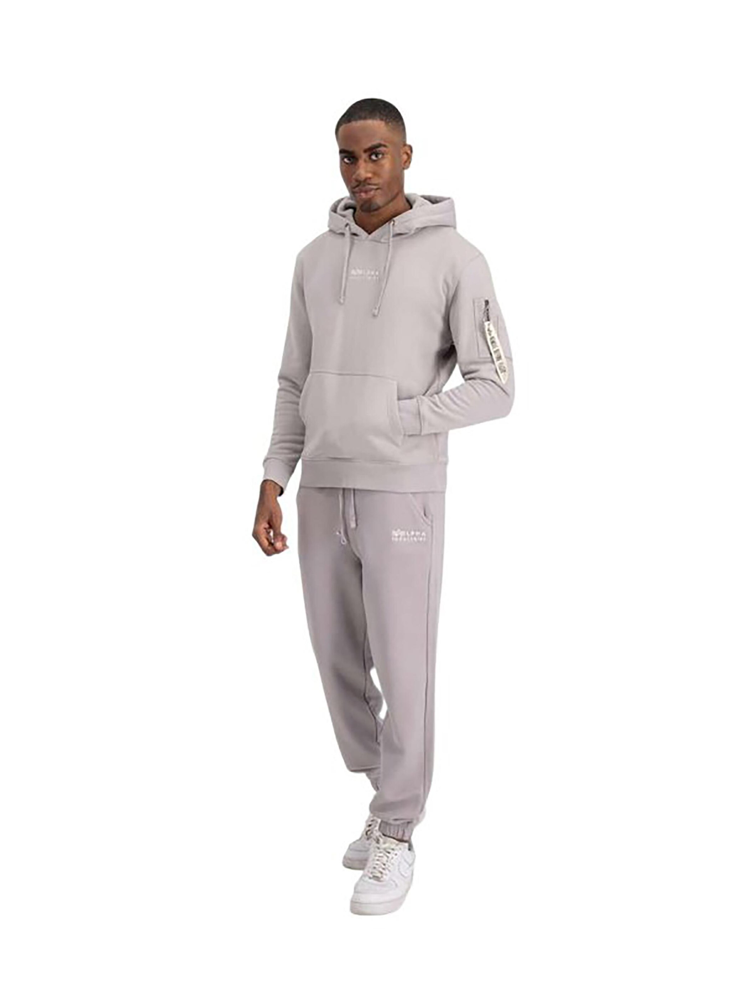 ALPHA INDUSTRIES Sweatshirt 'Organics EMB' in Grey