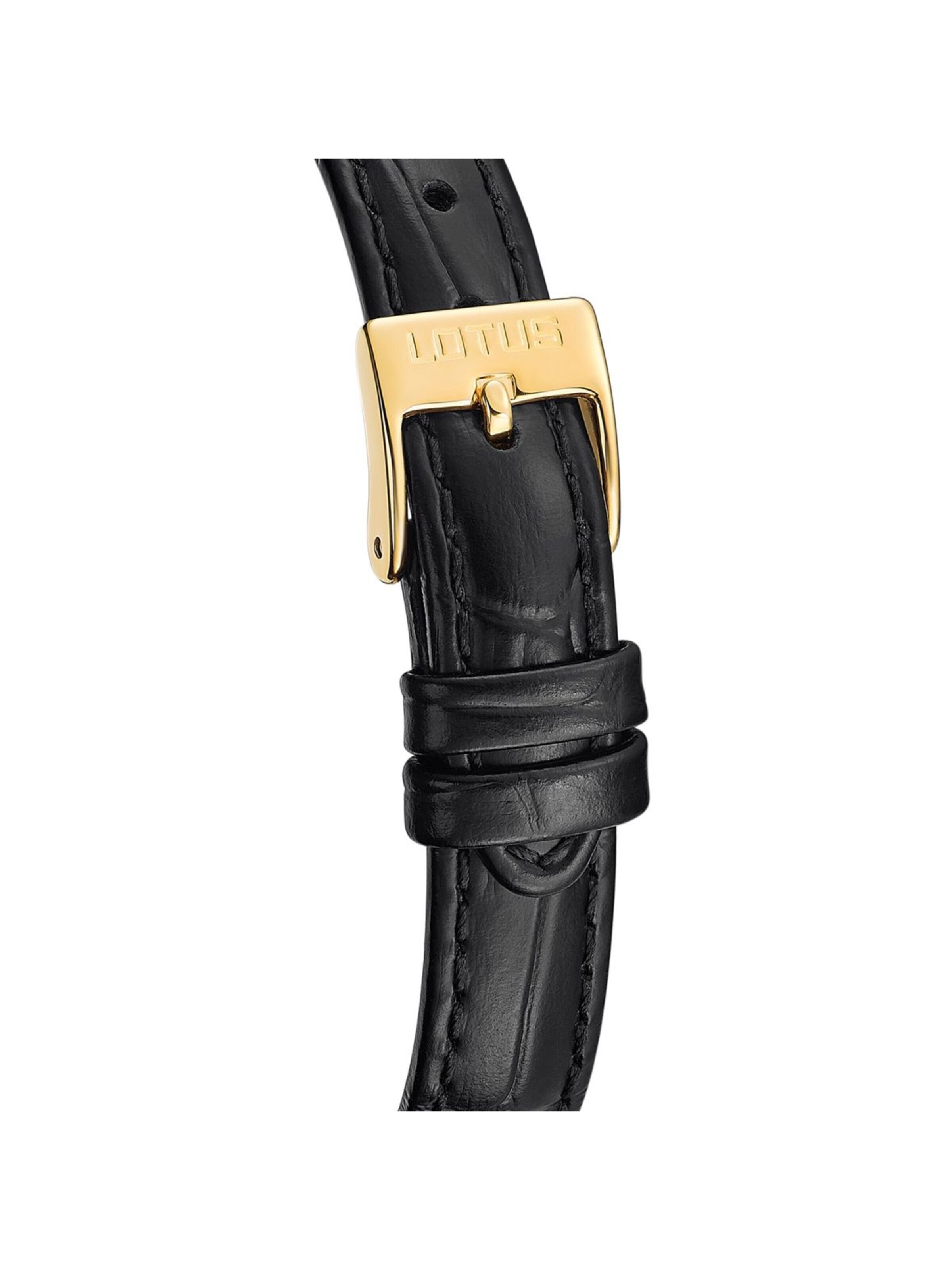 Lotus Analoog horloge in Zwart