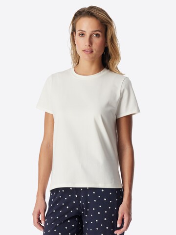 Chemise de nuit 'Mix & Relax' SCHIESSER en blanc : devant