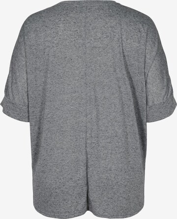 Zizzi Shirt 'CAAVA' in Grey: front