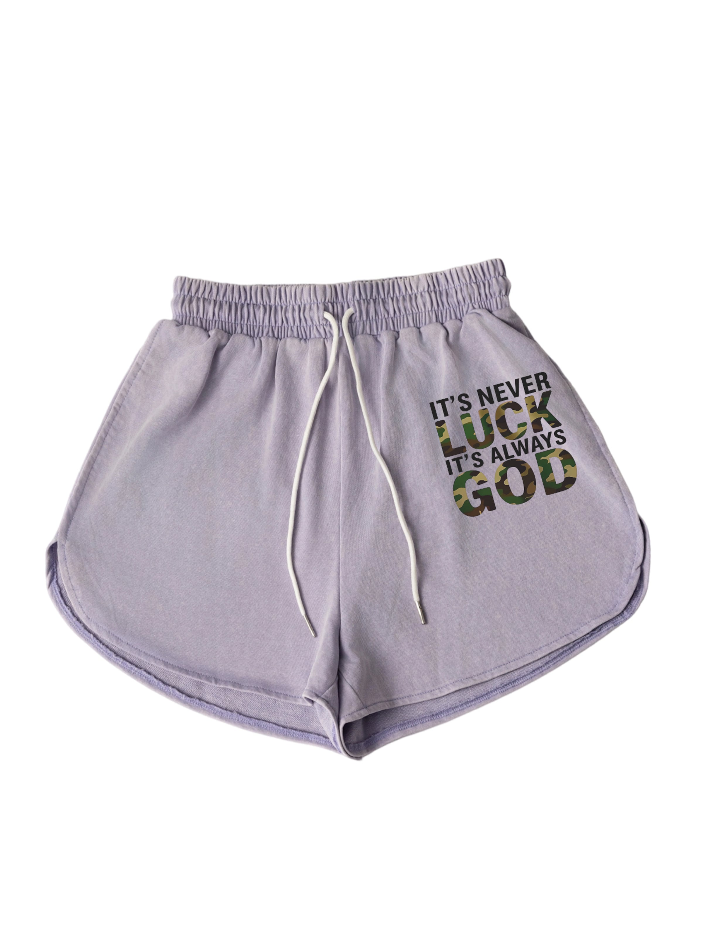 GORHEY Broek 'Women Summer Casual Drawstring Comfy Dressy Lounge Beach Vacation Print Shorts' in Lila: voorkant
