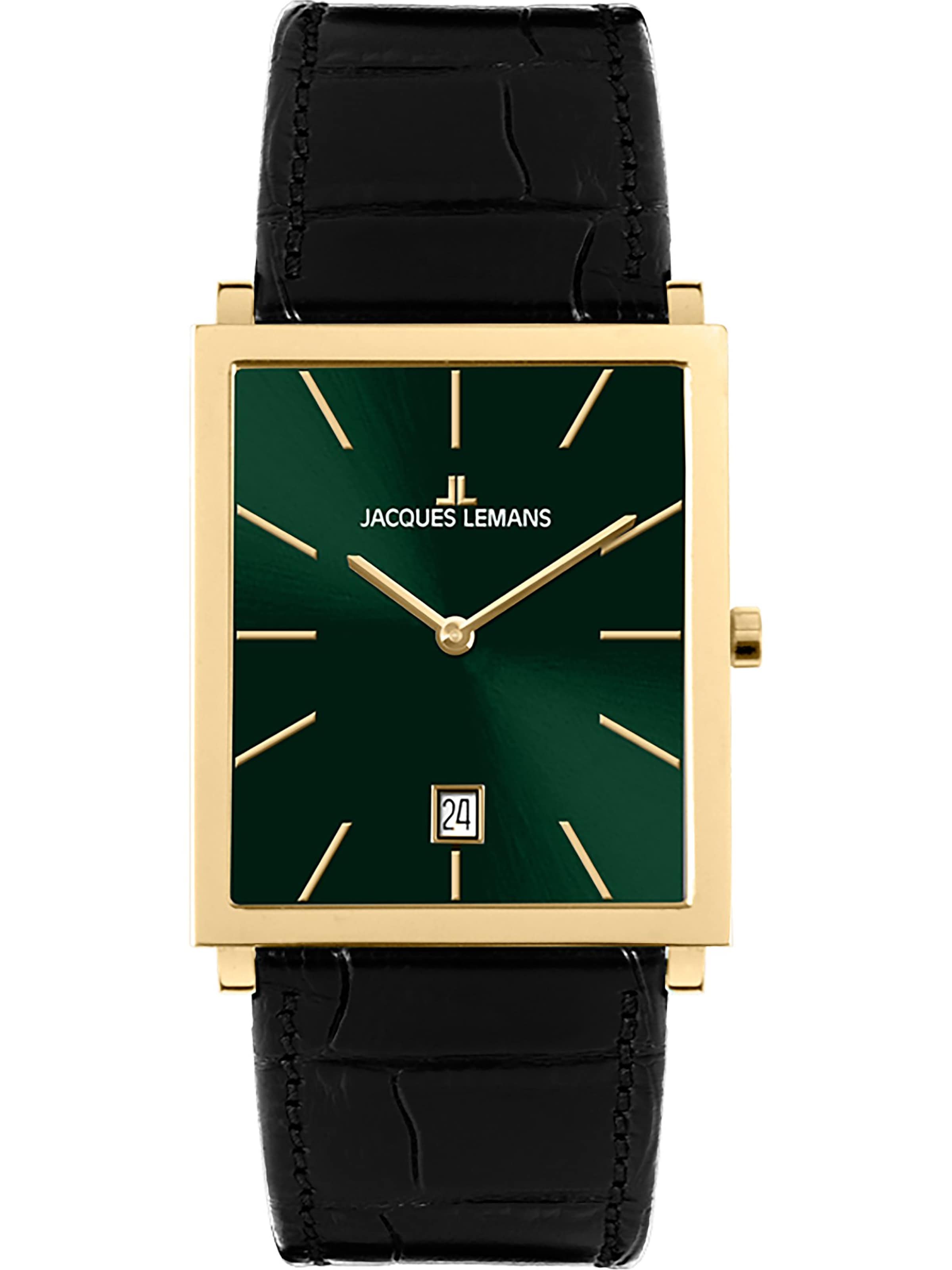 Jacques Lemans Analog Watch in Green: front