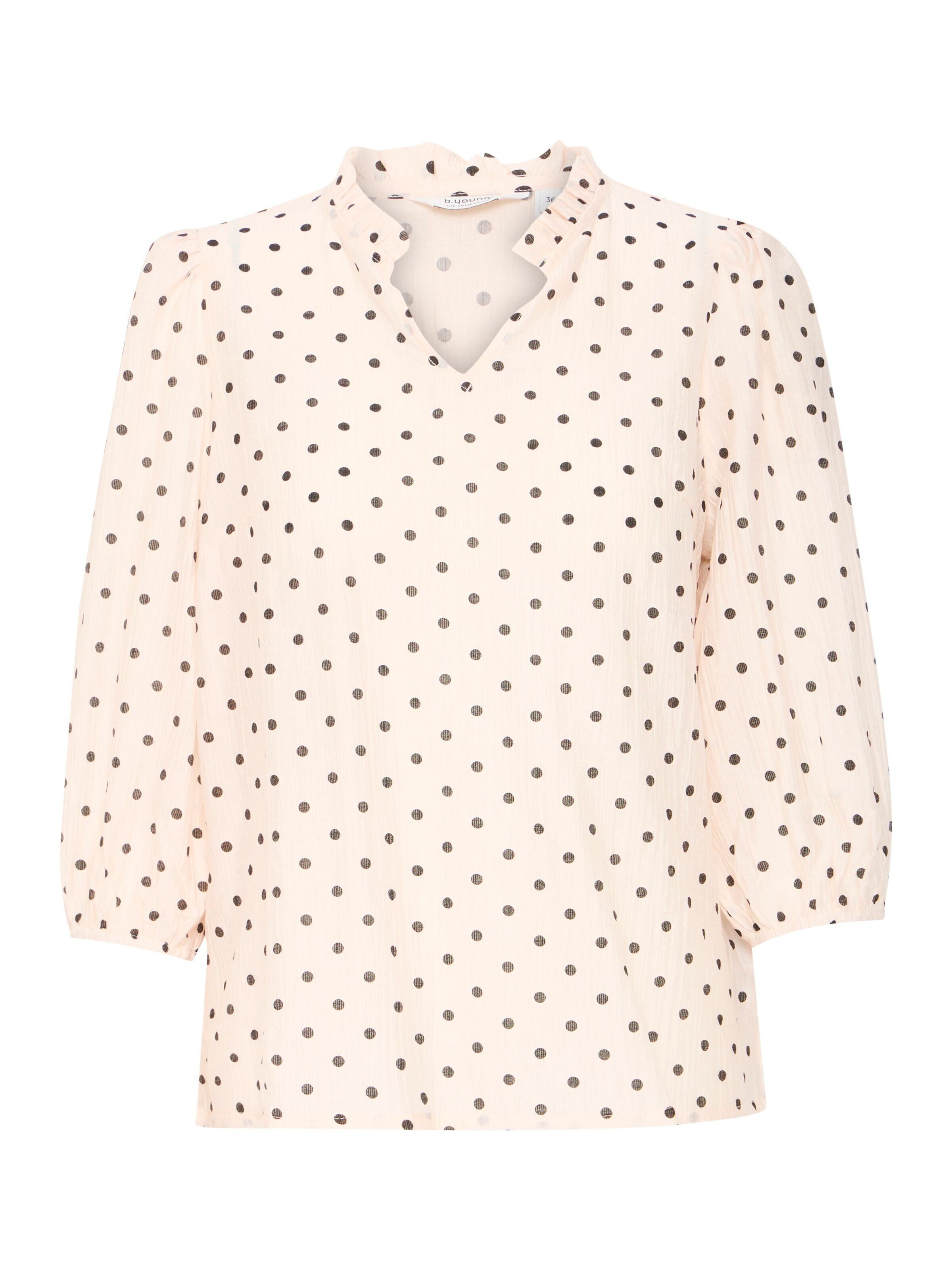 b.young Bluse 'BYIdotty' in Beige: Vorderseite