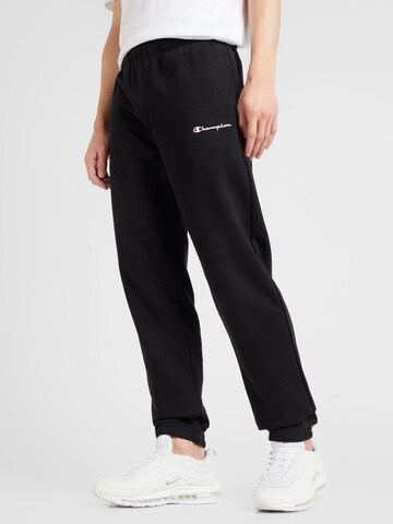 Tapered Pantaloni di Champion Authentic Athletic Apparel in nero: frontale