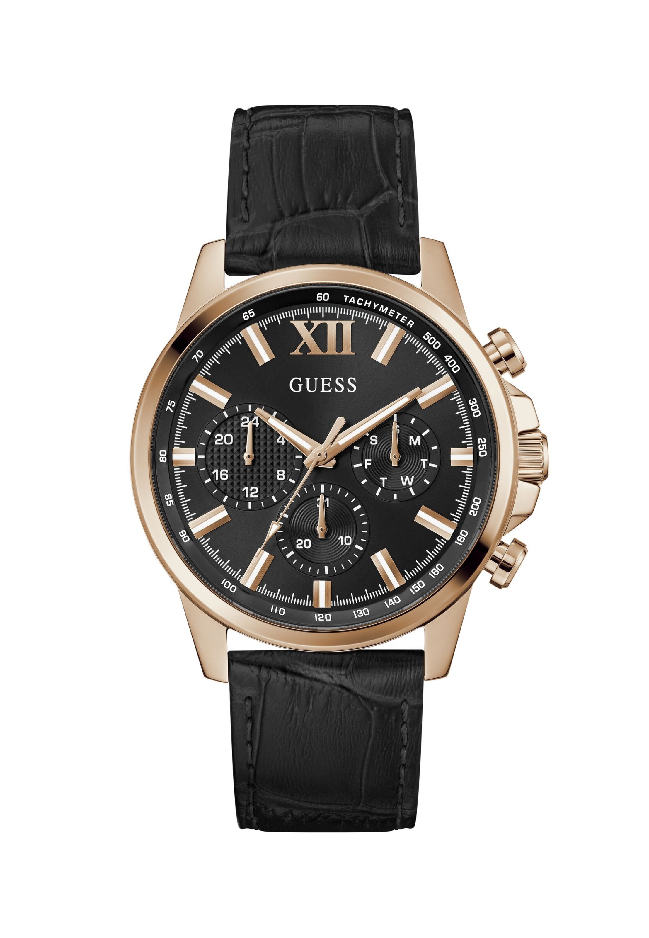 GUESS Analoog horloge 'WALKER' in Zwart