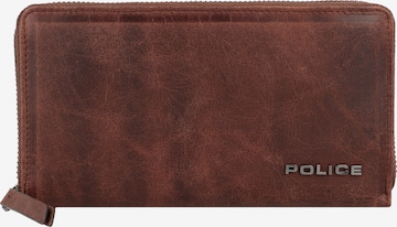 POLICE Wallet in Brown: front