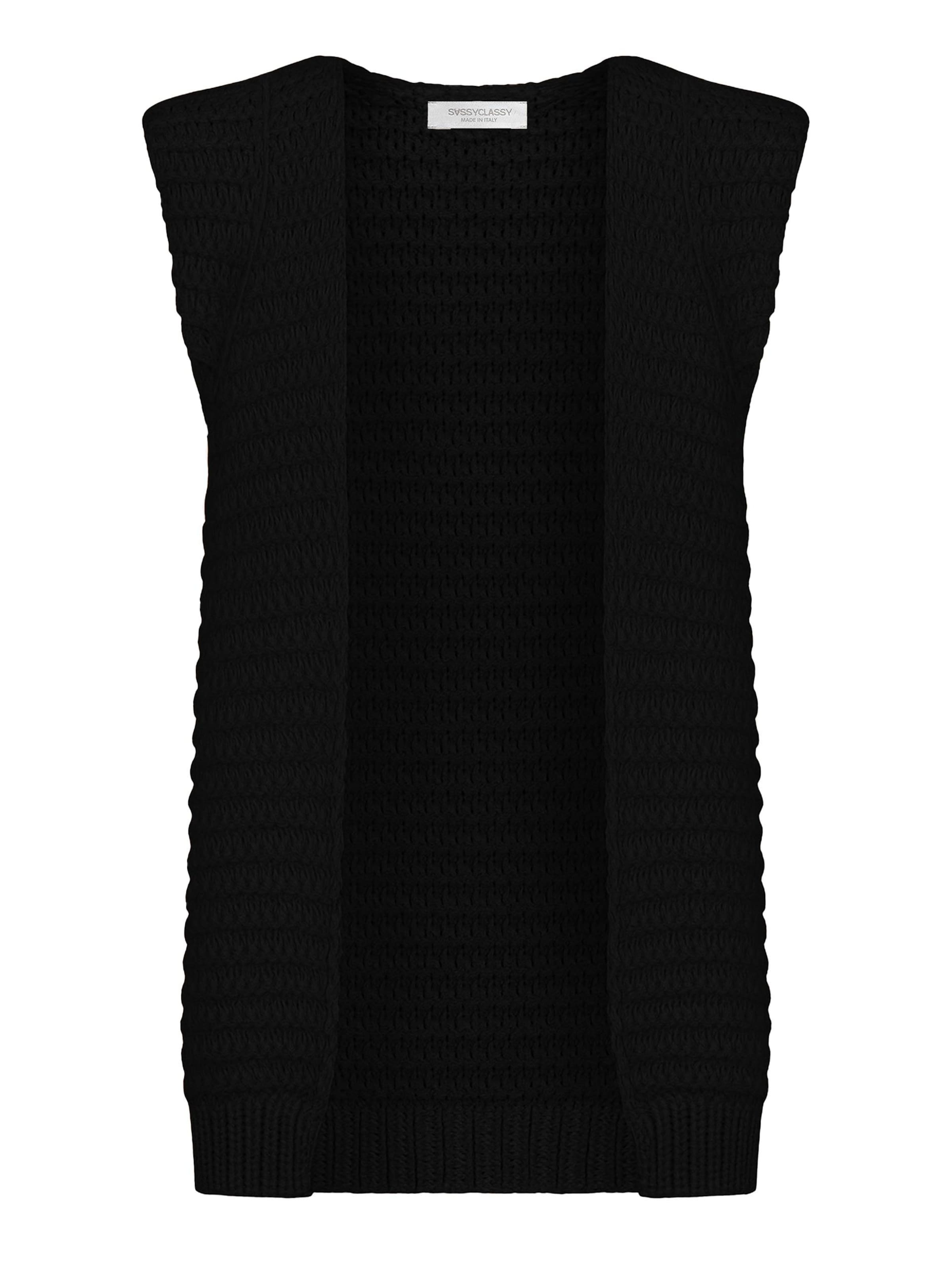 SASSYCLASSY Weste‌‌‌‌ in schwarz, Produktansicht