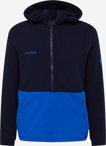 MAMMUT Tapered Athletic Fleece Jacket in Blue: front