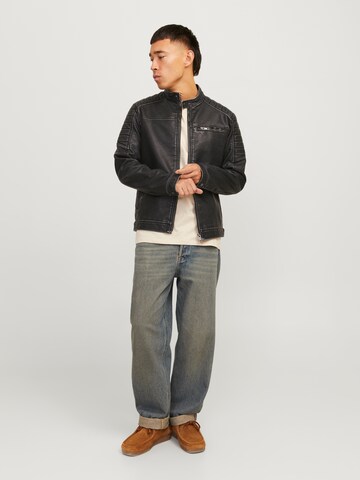 JACK & JONES Kurtka przejściowa 'JJERocky' w kolorze czarny