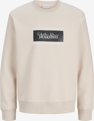 JACK & JONES Sweatshirt in Beige: front