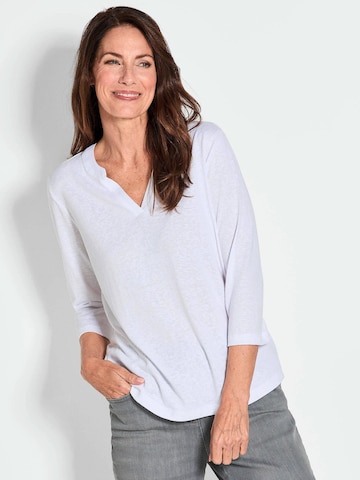 Goldner Shirt in Weiß: Vorderseite