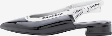 Karl Lagerfeld Nauhaballerina värissä musta: etupuoli