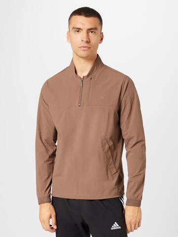 ADIDAS GOLF Athletic Sweatshirt in Beige: front