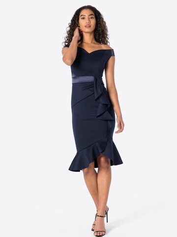 Lipsy Cocktail Dress in Blue: front