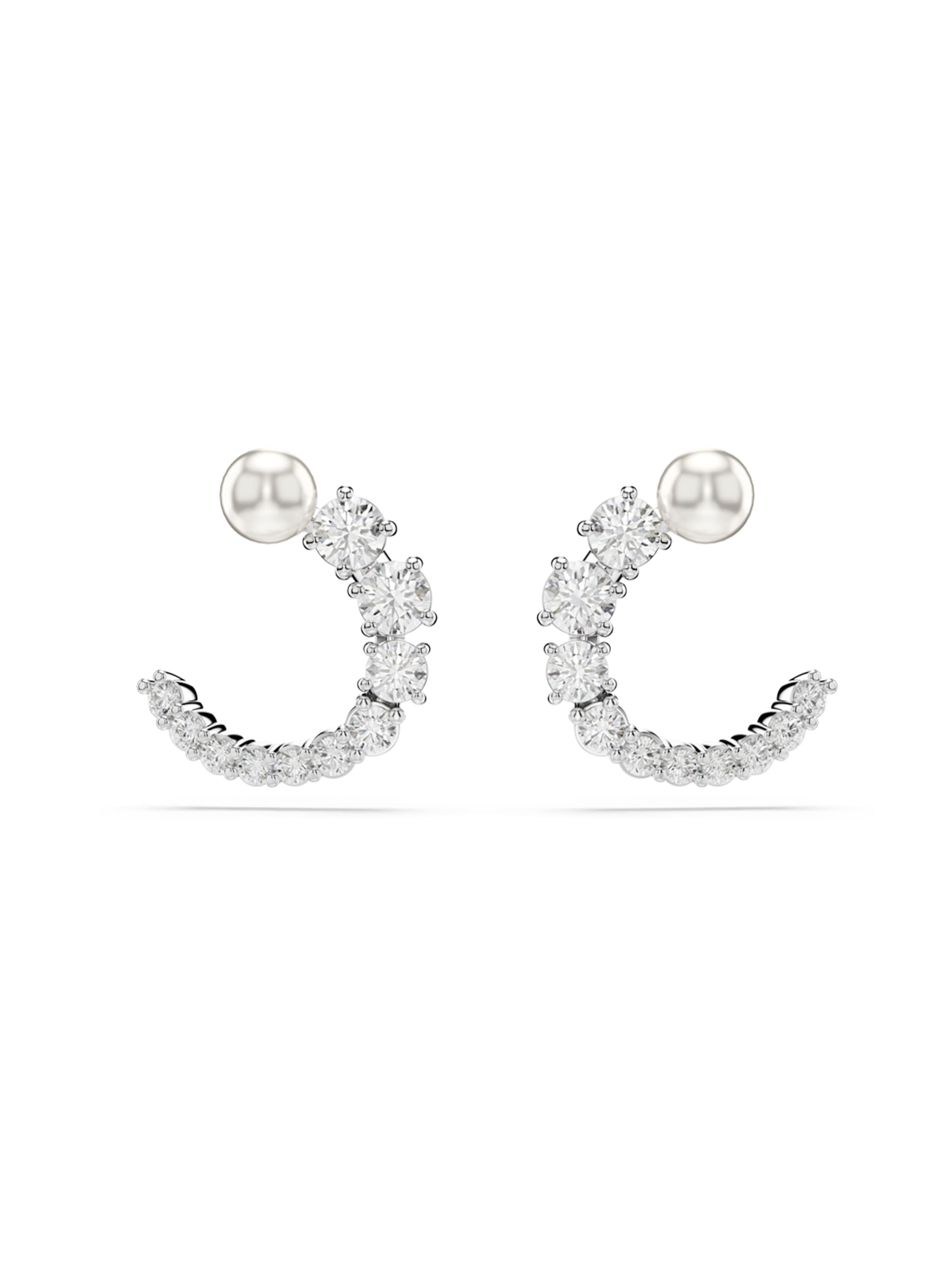 Swarovski Earrings 'Matrix' in White: front