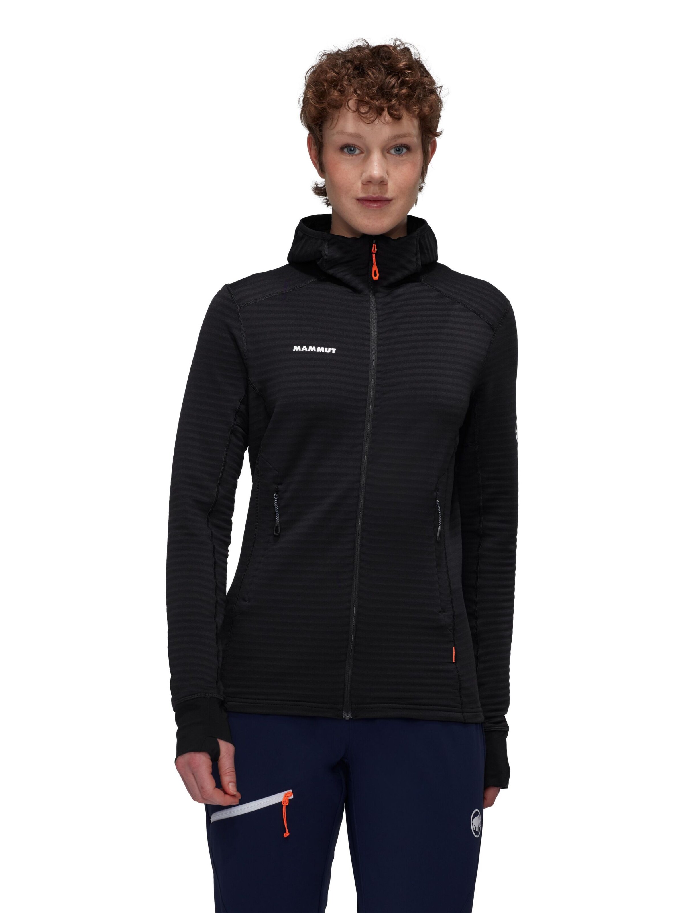 MAMMUT Funktionsfleecejacke ‘Taiss’ in Schwarz: Vorderseite