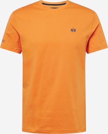 La Martina Тениска в оранжево: отпред