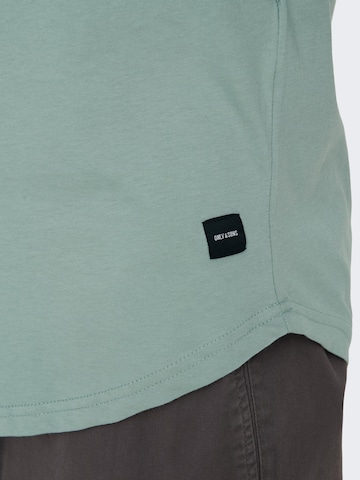 Coupe regular T-Shirt 'Matt' Only & Sons en vert