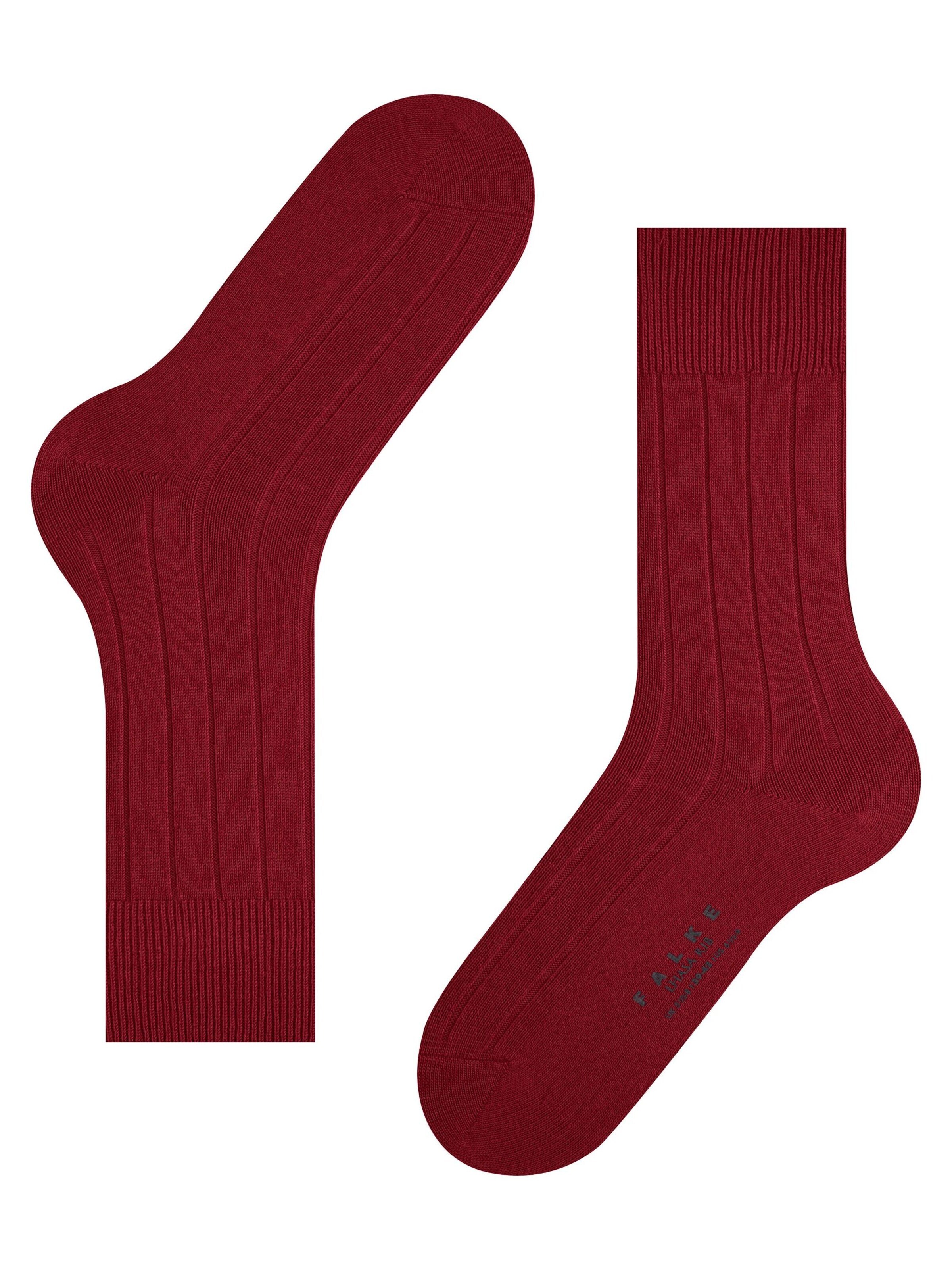 FALKE Socks 'Lhasa Rib' in Red