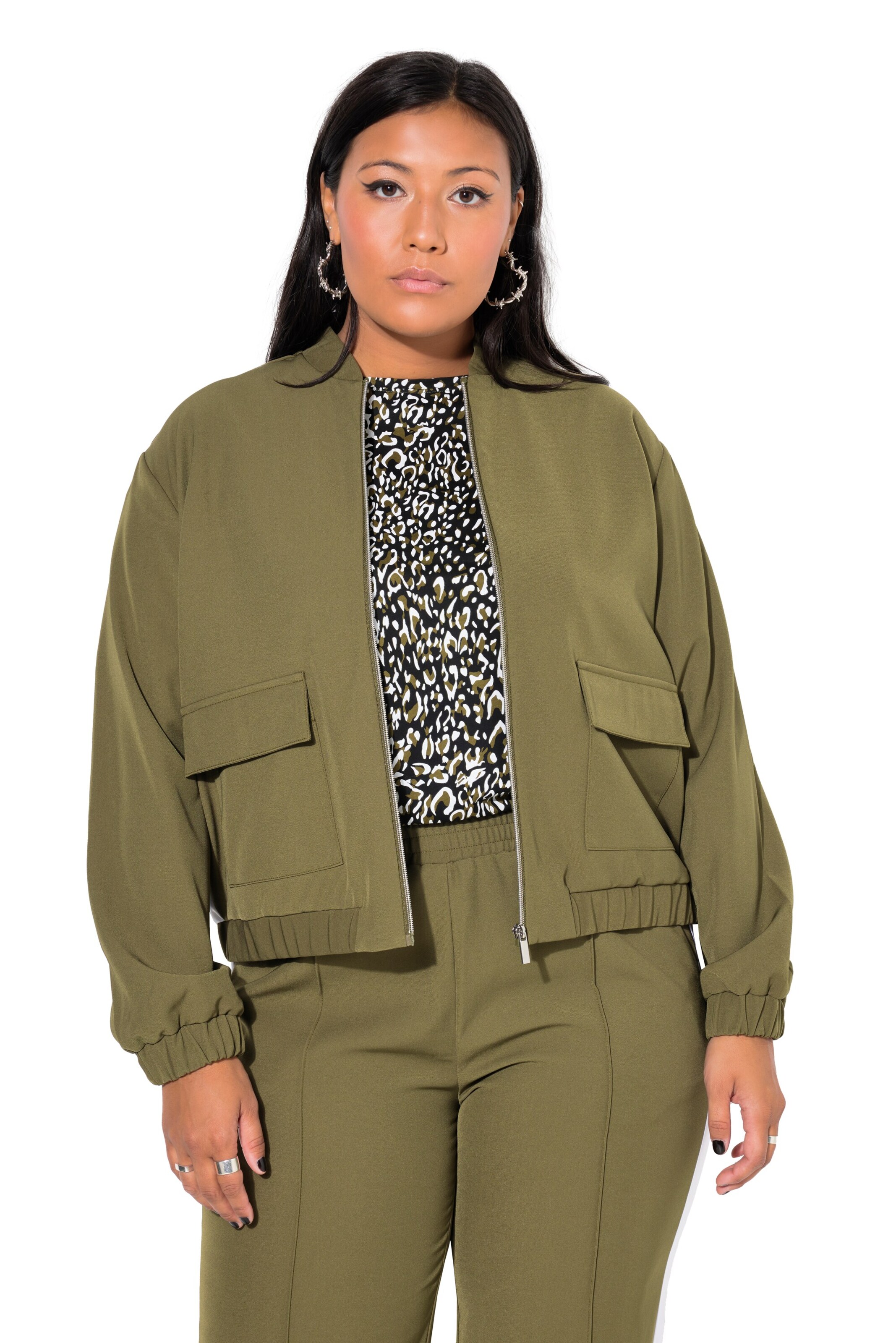 Studio Untold Übergangsjacke in Grün: Vorderseite