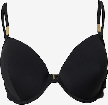 Calvin Klein Swimwear - Push-up Top de bikini en negro: frente