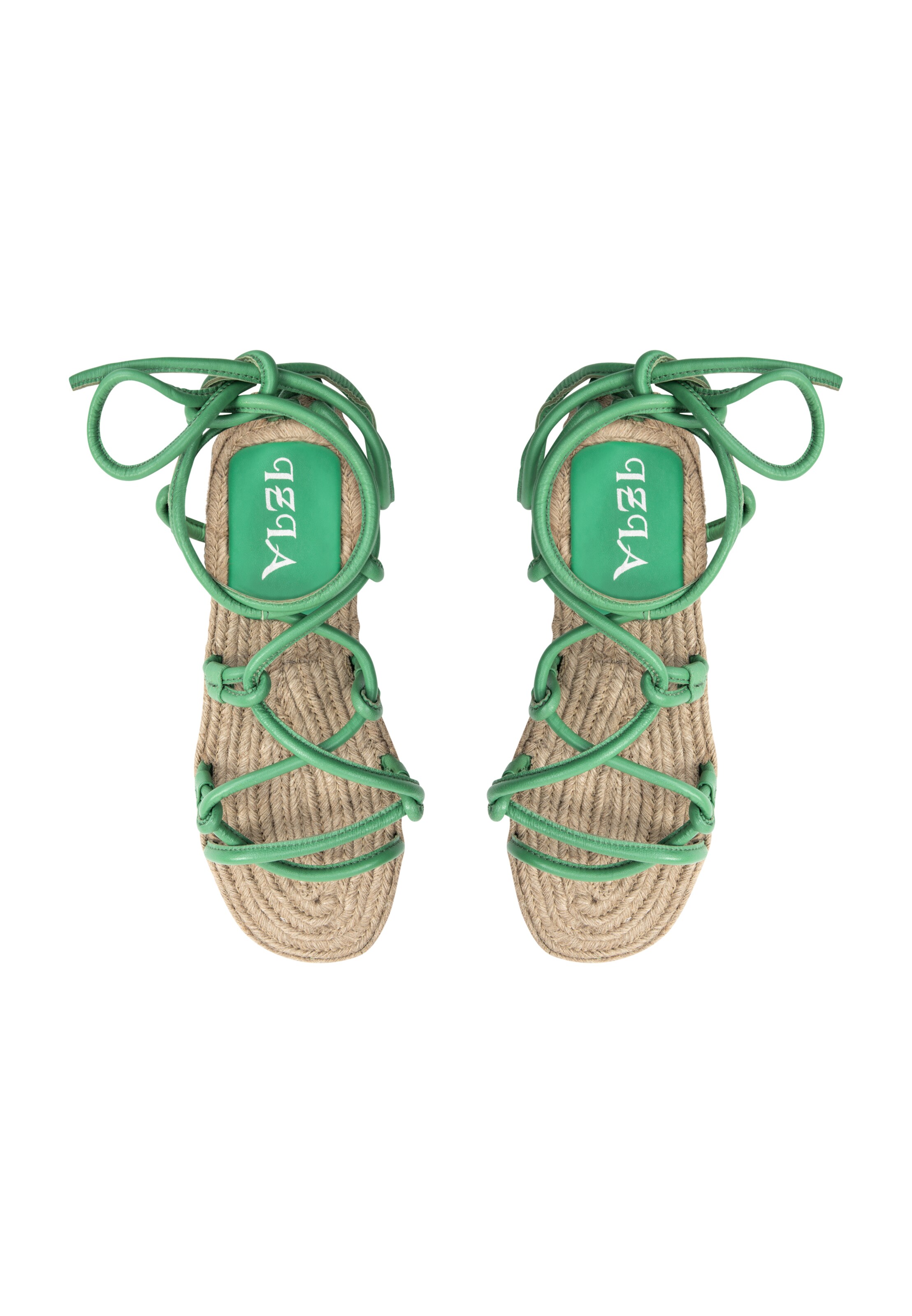 IZIA - Sandálias com tiras 'Gaya' em verde