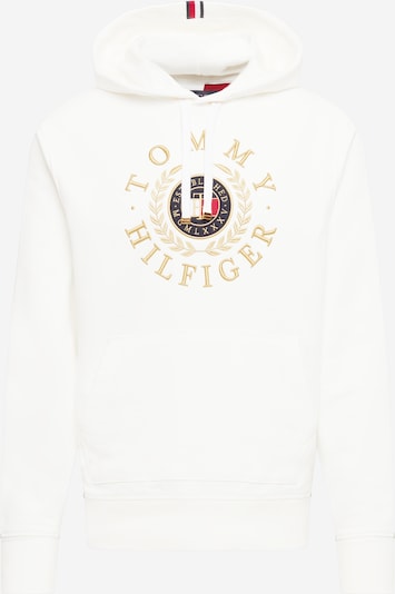 TOMMY HILFIGER Sweater majica u noćno plava / zlatna / crvena / prljavo bijela, Pregled proizvoda