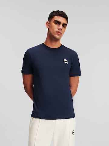 T-Shirt 'Ikonik' Karl Lagerfeld en bleu : devant
