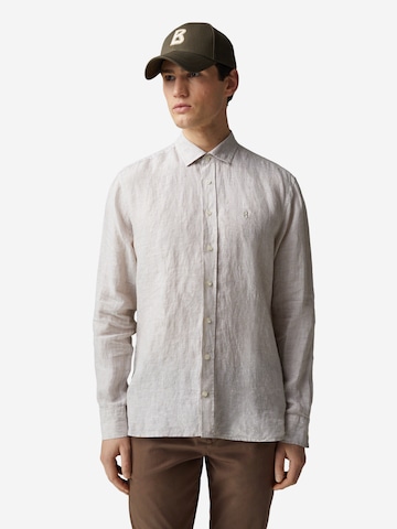 BOGNER Regular fit Button Up Shirt 'Timi' in Beige: front