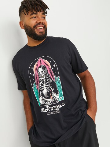 Jack & Jones Plus Shirt 'AFTERLIFE' in Schwarz