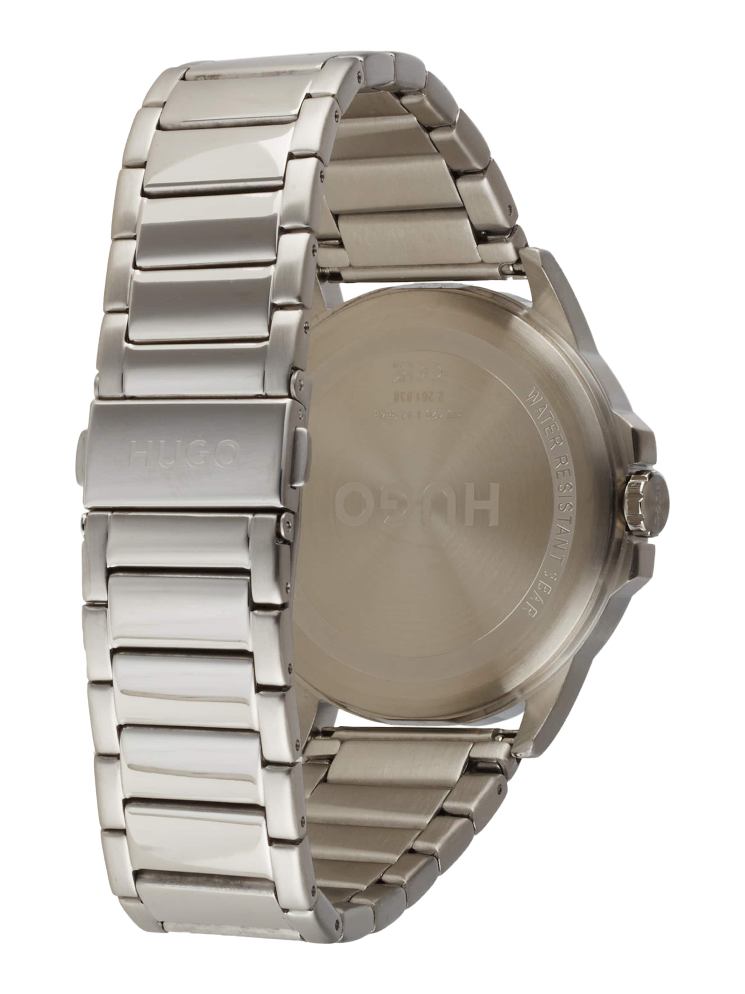 HUGO Zegarek analogowy w kolorze srebrny
