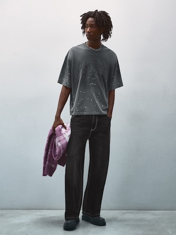 Bershka Shirt in Grey