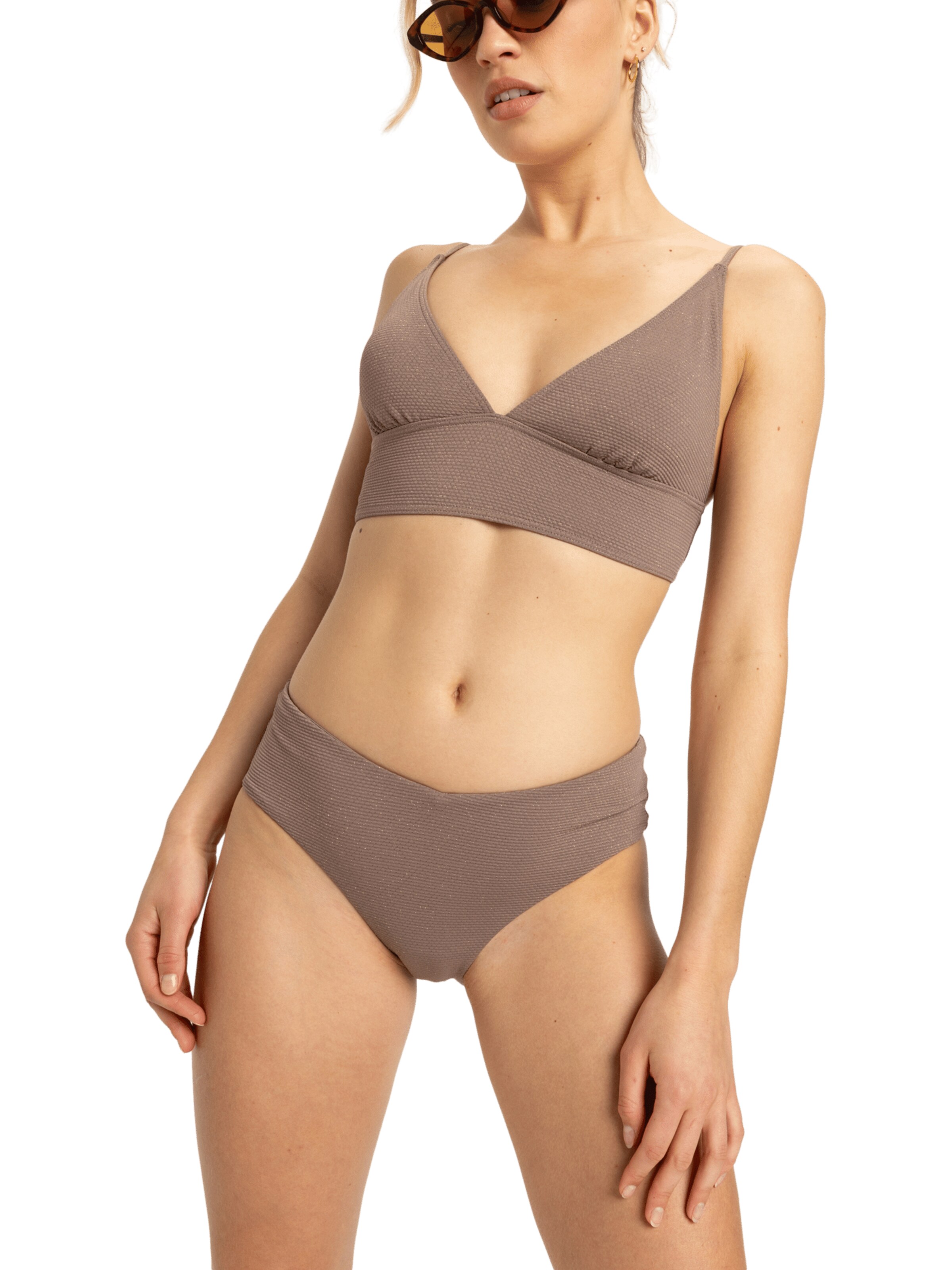 ROXY Bikinihose 'Lasca' in Grau: Vorderseite